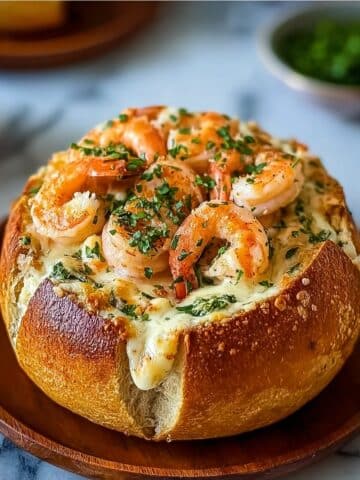 Stuffed Seafood Soup Bread Bowl Recipe