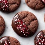 Chocolate Sugar Cookies with Melted Chocolate Coating Recipe