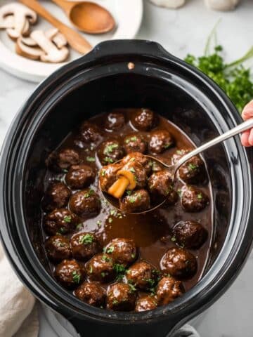 Slow Cooker Salisbury Steak Meatballs Recipe