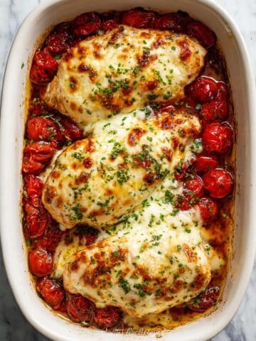 Balsamic Baked Chicken Breast with Tomato Sauce and Mozzarella Recipe