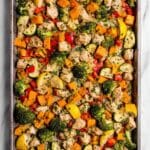 Sheet Pan Chicken and Rainbow Vegetables Recipe