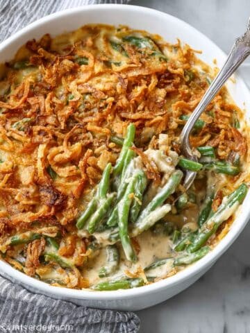 Creamy Green Bean Casserole with Crispy Onions Recipe