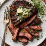 Easy Cast Iron Flank Steak with Chimichurri Butter Recipe