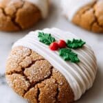 Chewy Maple Cinnamon Cookies with White Chocolate and Holly Berry Sprinkles Recipe
