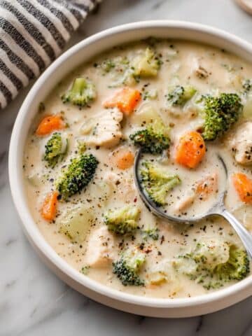 Seriously Good Dairy-Free Chicken and Broccoli Soup Recipe