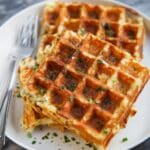 Hash Brown Waffles with Egg and Cheddar Recipe