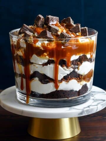 Salted Caramel Brownie Cheesecake Trifle Recipe