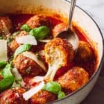 Chicken Parmesan Meatballs with Bocconcini and Marinara Recipe