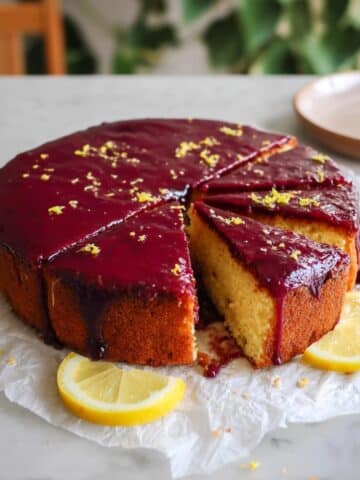 Lemon Blueberry Cake with Cyanberry Glaze Recipe