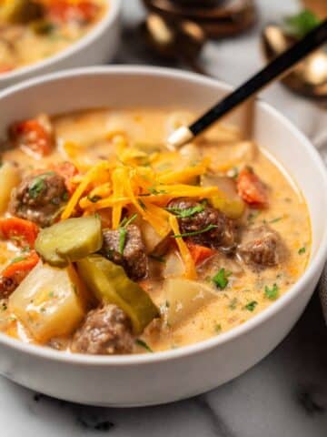 Crockpot Cheeseburger Soup Recipe