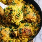Chicken with Turmeric Rice and Tahini Sauce Recipe
