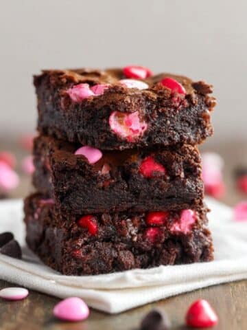 Valentine's Day Brownies with M&M's and Chocolate Chips Recipe