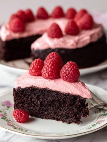 Chocolate Cake with Raspberry Cream Cheese Frosting Recipe