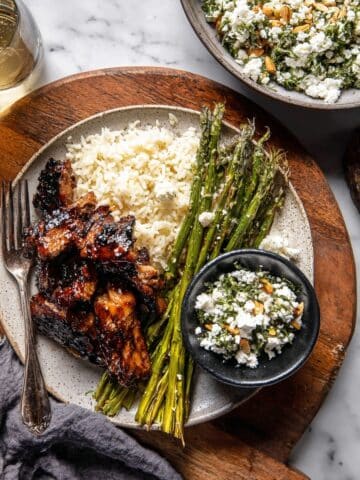 Baked Honey Balsamic Chicken with Charred Lemon Feta Recipe