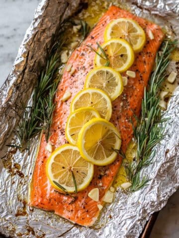 Herb-Infused Baked Lemon Garlic Salmon Recipe