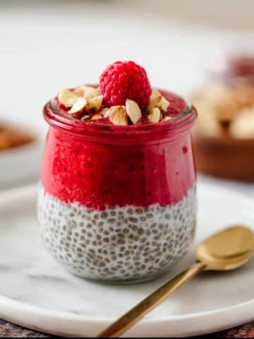 Raspberry Chia Pudding with Walnuts Recipe