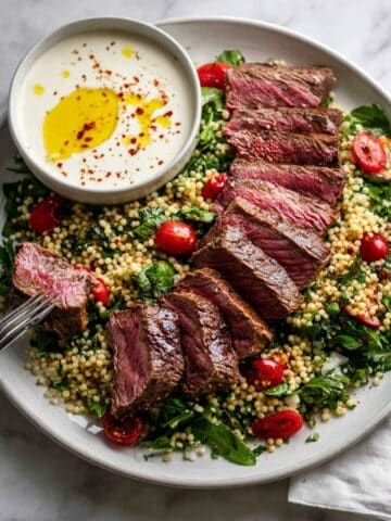 Moroccan Spiced Lamb Backstrap with Yogurt Sauce Recipe