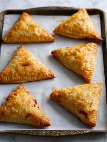 Freshly Baked Cherry Jelly Turnovers Recipe