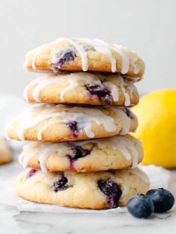 Lemon Blueberry Cookies with Lemon Glaze Recipe