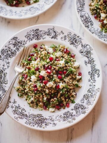 Blood Orange and Pomegranate Bulgur Salad with Feta and Fresh Herbs Recipe