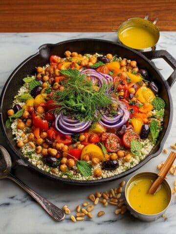 Roasted Veggie and Crispy Chickpea Salad Recipe
