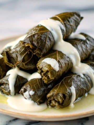 Dolma (Stuffed Grape Leaves with Meat and Rice) Recipe