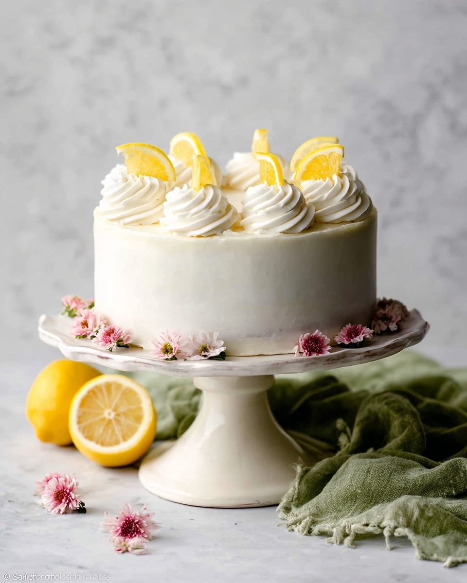 Lemon Layer Cake with Lemon Cream Cheese Buttercream – Bright & Delicious