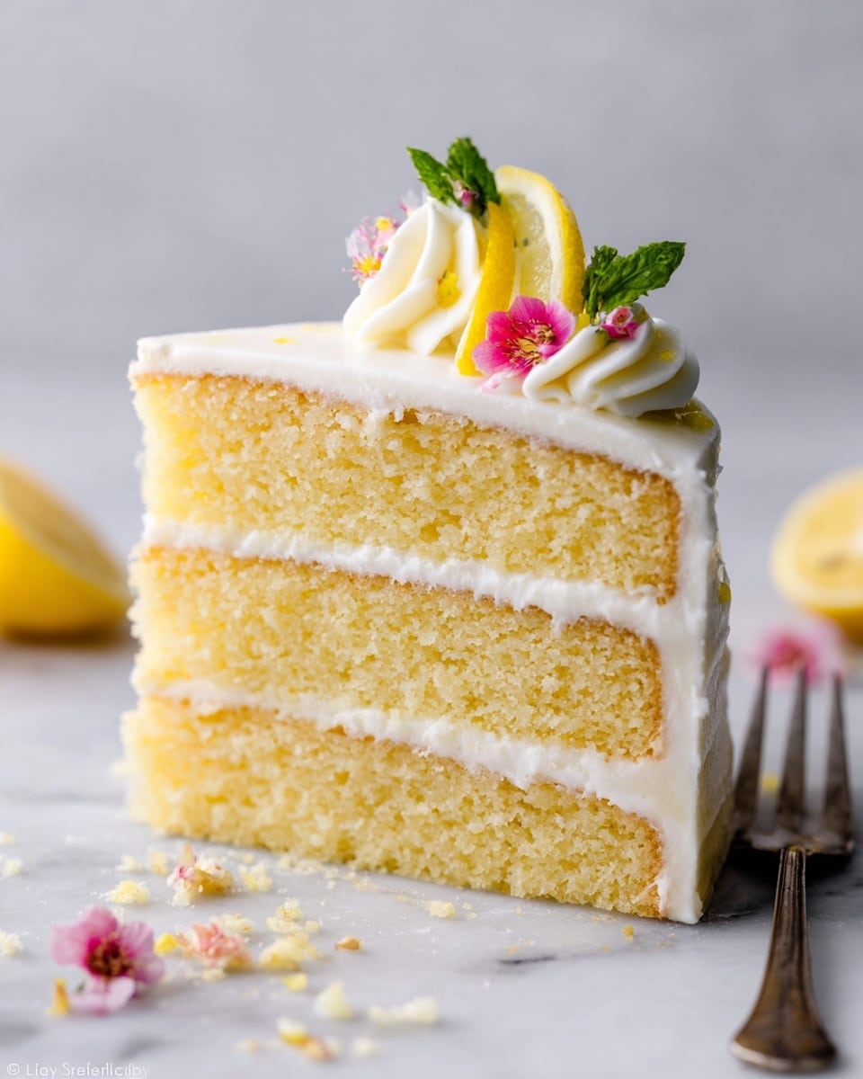 Lemon Layer Cake with Lemon Cream Cheese Buttercream – Bright & Delicious