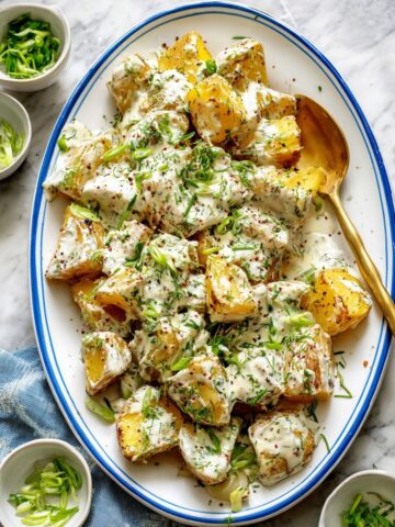 Crispy Roasted Potato Salad with Fresh Herbs and Creamy Dressing Recipe
