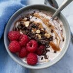 Peanut Butter & Raspberry Cottage Cheese Bowl — High Protein Recipe