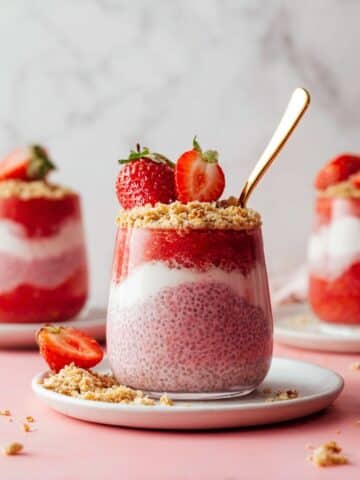 Strawberries & Cream Chia Pudding Recipe