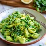 Creamy Vegan Pea Pasta with Mint and Lemon Recipe