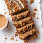 Vegan Cinnamon Swirl Banana Nut Bread with Pecans Recipe
