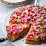 Rhubarb Upside-Down Cake with Almond and Lemon Recipe