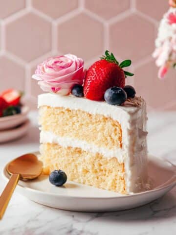 The BEST Gluten-Free Vanilla Cake (1 Bowl!) Recipe
