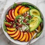 Sweet Peach and Avocado Spinach Salad Recipe