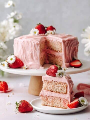 Vegan Strawberry Cake with Optional Frostings Recipe