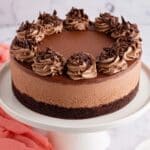Chocolate Cheesecake with Oreo Crust and Chocolate Whipped Cream Recipe