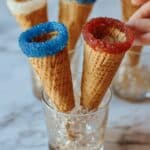 Red, White and Blue Ice Cream Cones Recipe