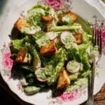 Butter Lettuce Salad with Roast Chicken and Herby Yogurt Dressing Recipe