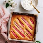 Moist Rhubarb Sourdough Discard Cake Recipe