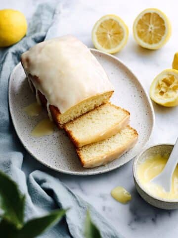 Vegan Lemon Loaf Cake with Lemon Glaze Recipe