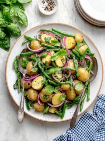 Italian Potato Salad with Green Beans and Fresh Basil Recipe