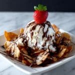 Vegan Dessert Nachos with Coffee Ice Cream Recipe