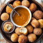 Air Fryer Churro Donut Holes with Caramel Sauce Recipe
