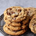 Chewy Peanut Butter Chocolate Chip Cookies with Pretzels Recipe