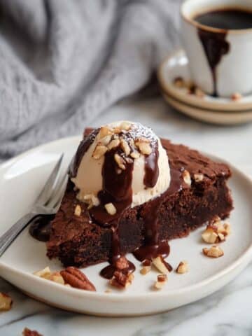 Fudgy Chocolate Brownie Pie - No Pie Crust Recipe