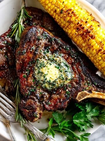 Perfect Grilled Steak with Herb Butter Recipe