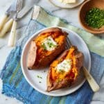 Baked Sweet Potato with Toppings Recipe