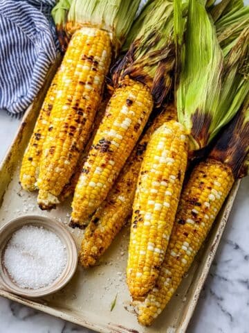 Grilled Corn on the Cob with Butter, Salt, and Pepper Recipe